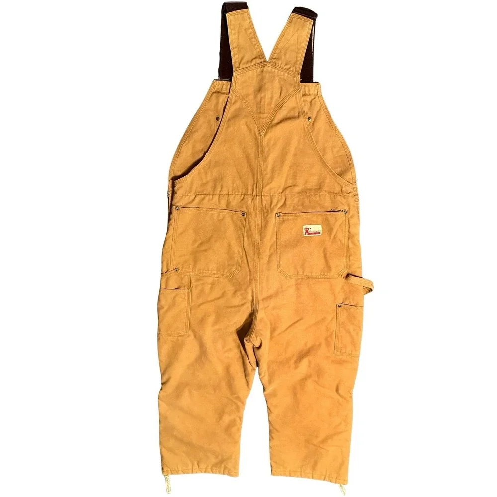 Woodsman M-S Brown Duck Canvas Insulated Bib‎ Overalls 38